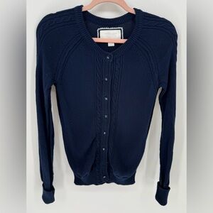 American Eagle Outfitters Vintage Y2K Cardigan Button Blue Knit Sweater